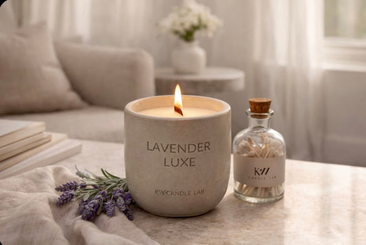 Formula No. 06 | Lavender Luxe Concrete Candle | French Lavender, Orange Blossom & Vanilla | Coconut Soy Wax