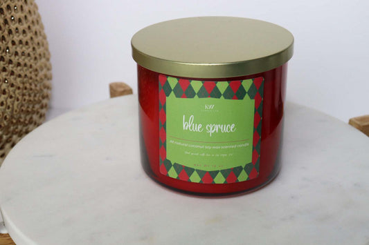 Blue Spruce 3 wick Candle