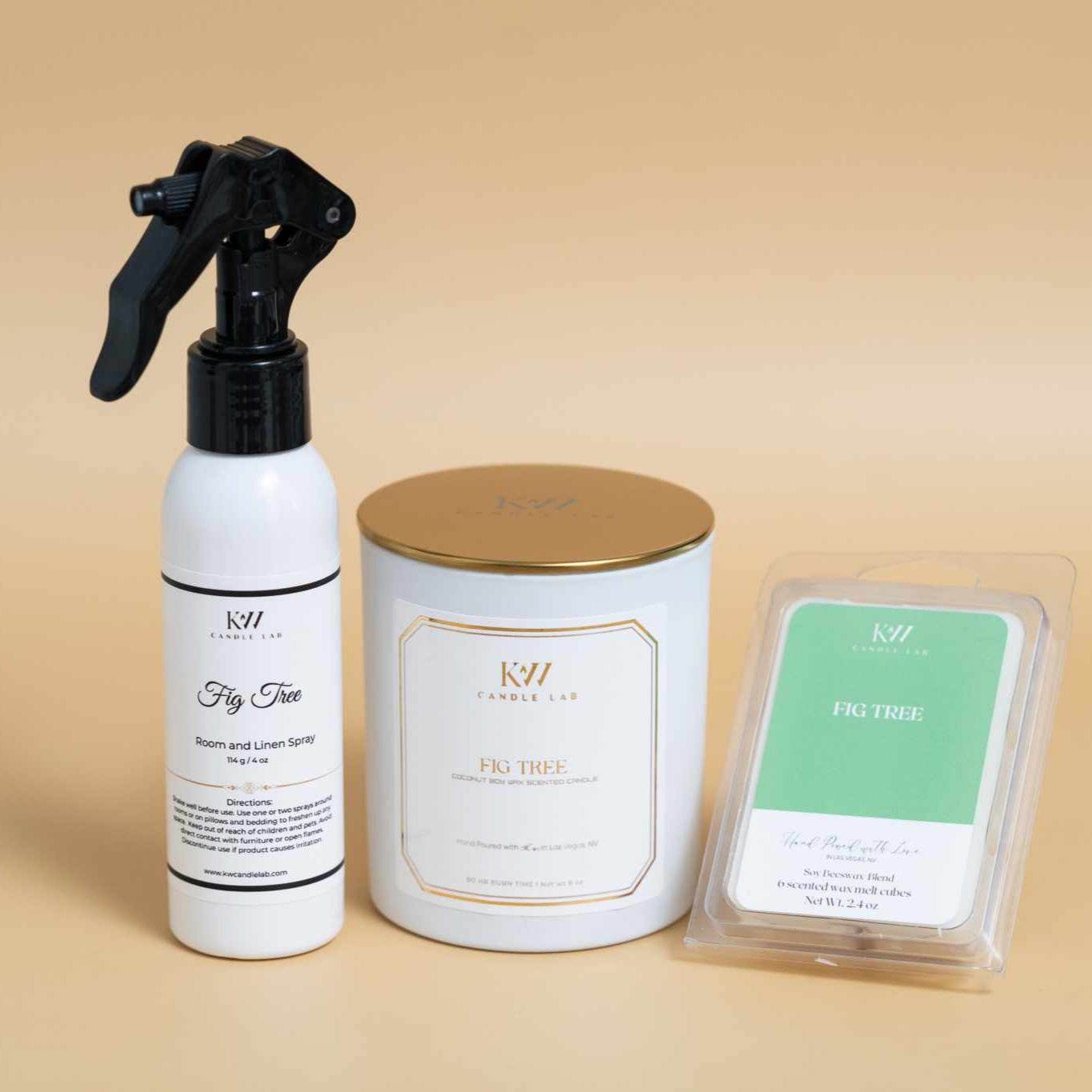 fig tree candle wax melt room spray