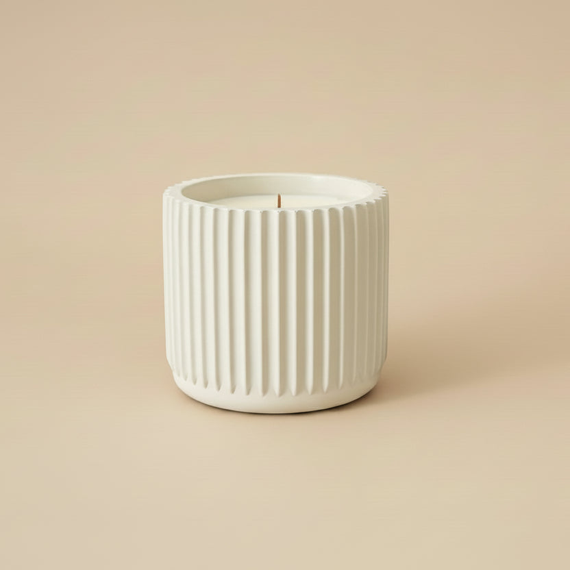 kw candle lab perfect gentleman scented hand crafted concrete candle on plain background